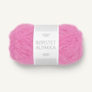 Børstet Alpakka Shocking Pink