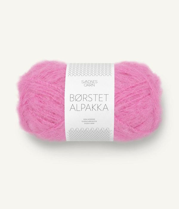 Børstet Alpakka Shocking Pink