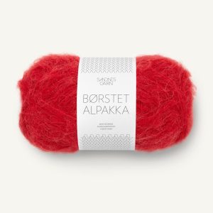 Børstet Alpakka Equestrian Red Nm 2,2/1
