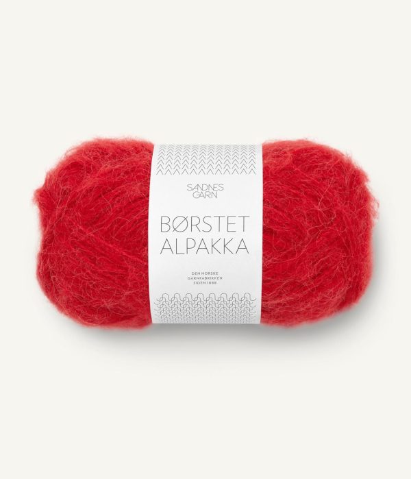 Børstet Alpakka Equestrian Red Nm 2,2/1