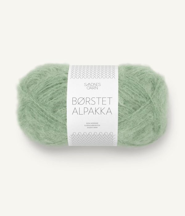 Børstet Alpakka pistasj is