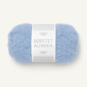 Børstet Alpakka Lys Blå