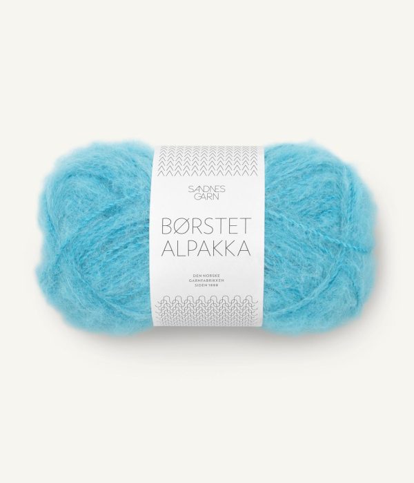 Børstet Alpakka Turkis
