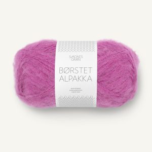Børstet Alpakka Magenta