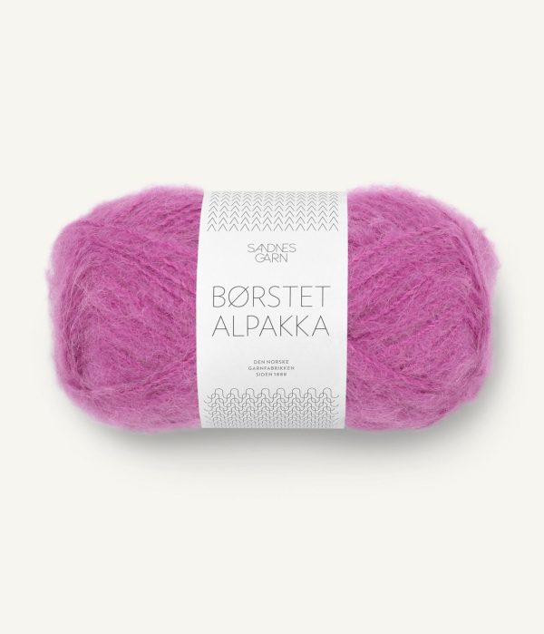 Børstet Alpakka Magenta