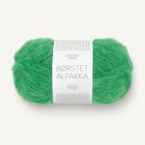 Børstet Alpakka jelly bean green