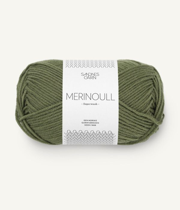 Merinoull Olivengrønn